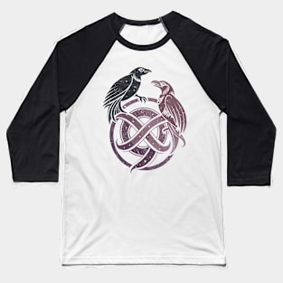 Hugin and Munin Viking God Mythology Ravens Baseball T-Shirt